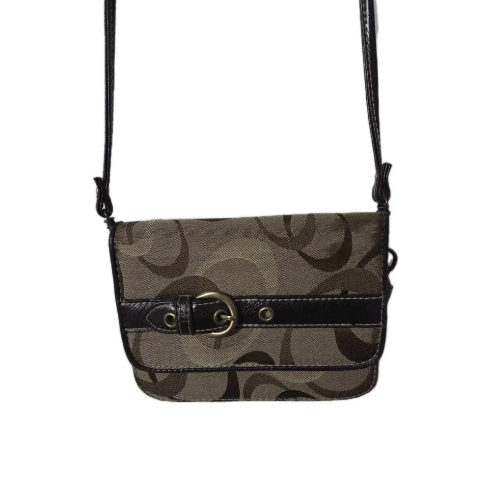 Wallet Crossbody Purse, Brown & Tan